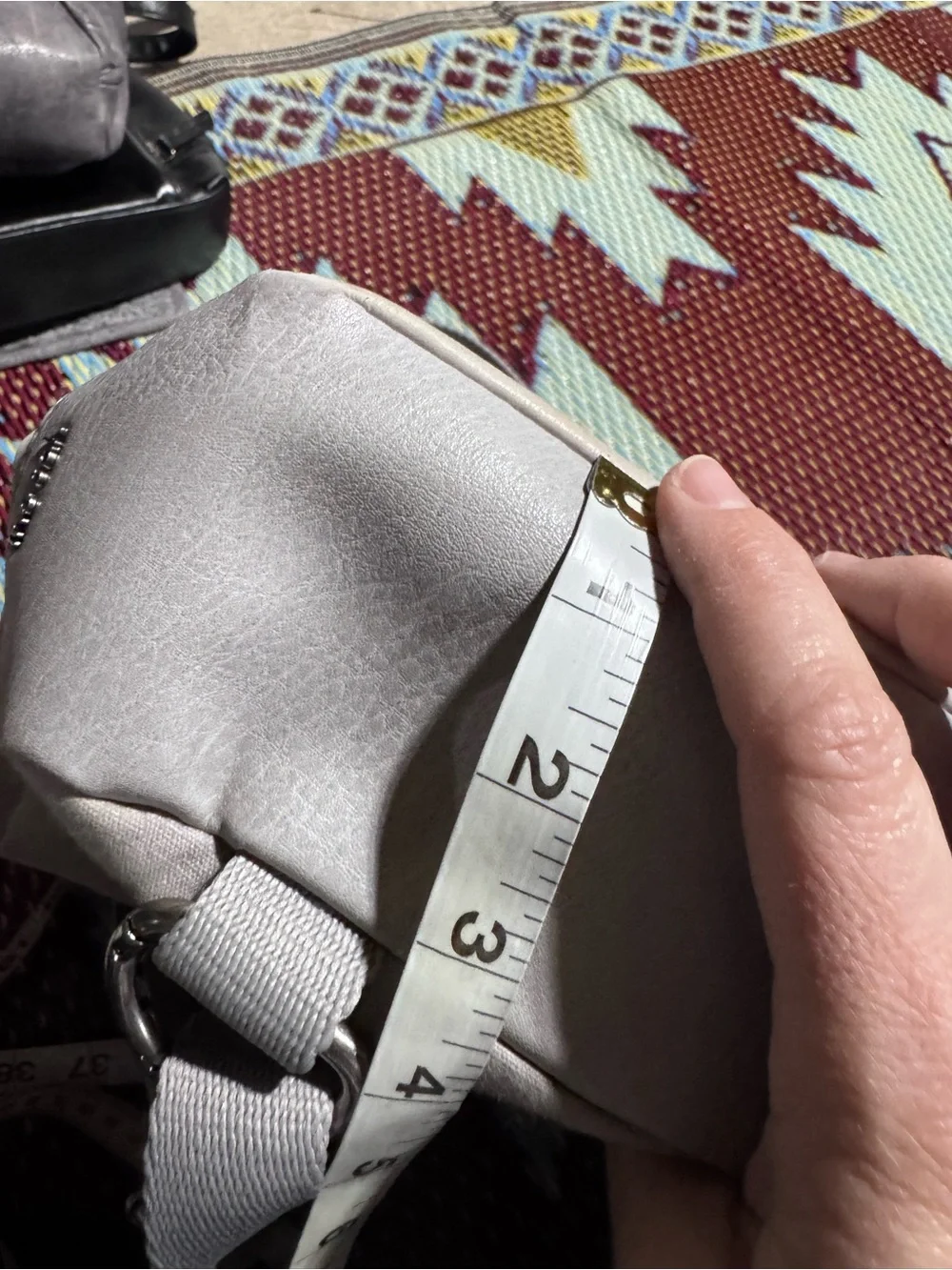 The Sak Ventura leather Backpack light gray
